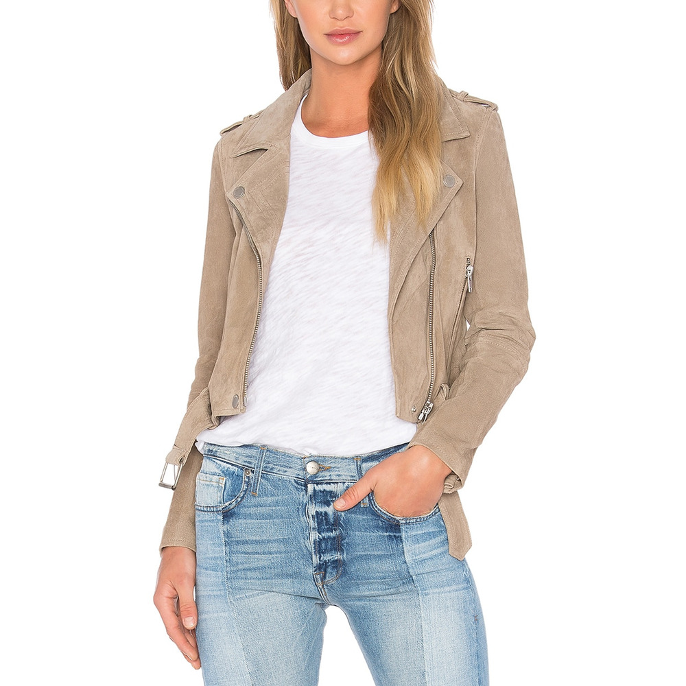 Blank Nyc 'Suede' Tan Moto Jacket Size M